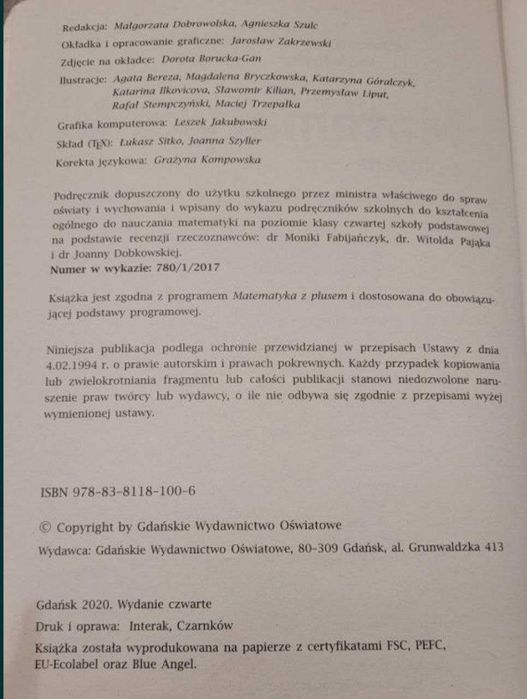GWO, matematyka z plusem, podręcznik mega widocznie używany! poziom 4