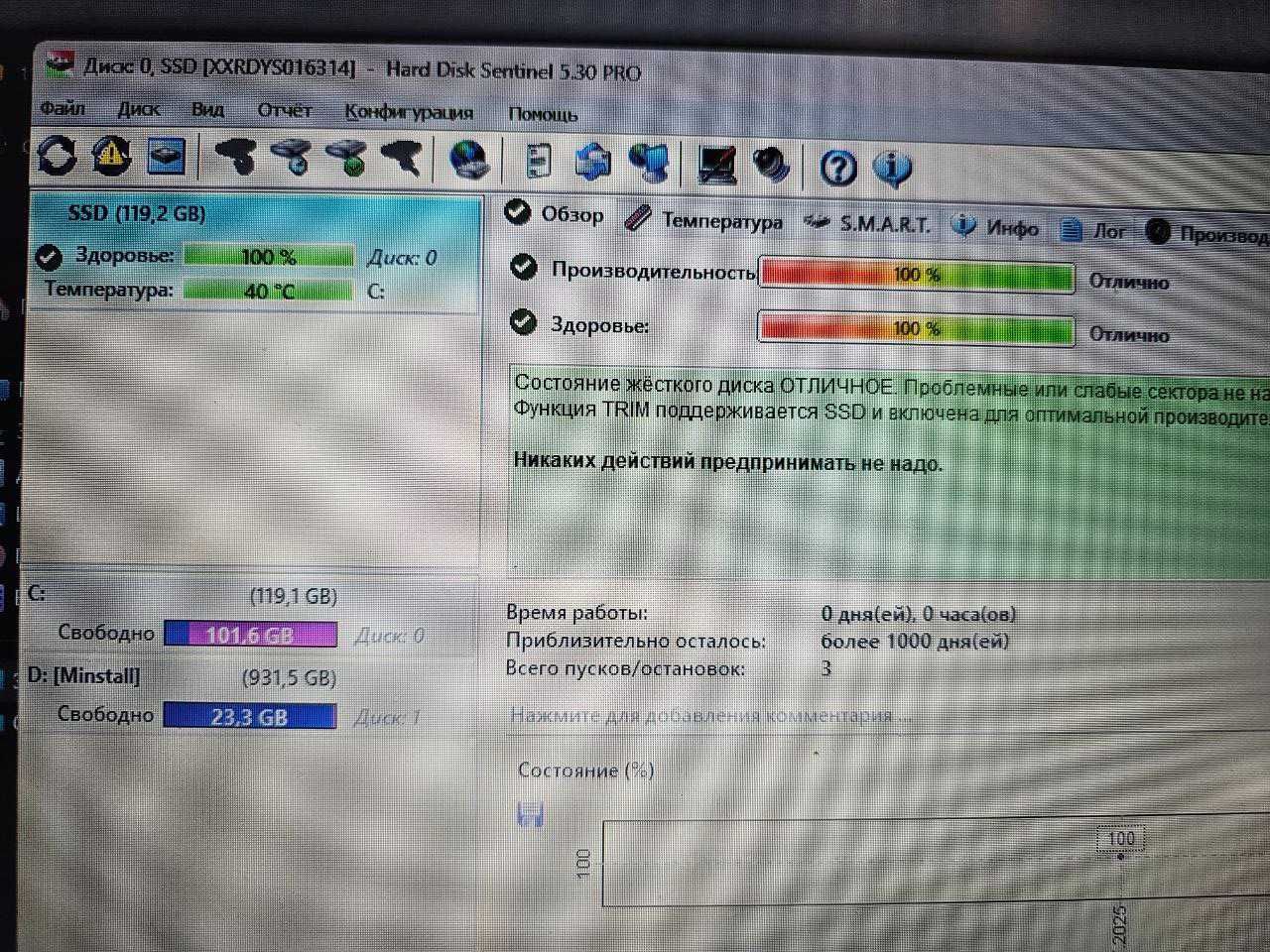 SSD Диск 2.5'' 128 GB  (твердотільний жорсткий диск)