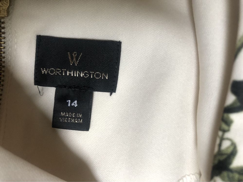 Worthington elegancka sukienka damska z kwiatowym wzorem koktajlowa 14