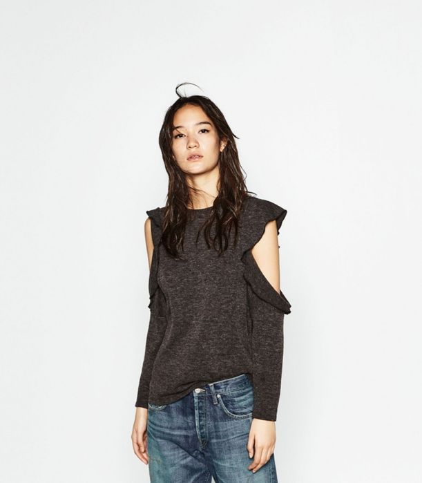 Zara sweter S z odkrytymi ramionami