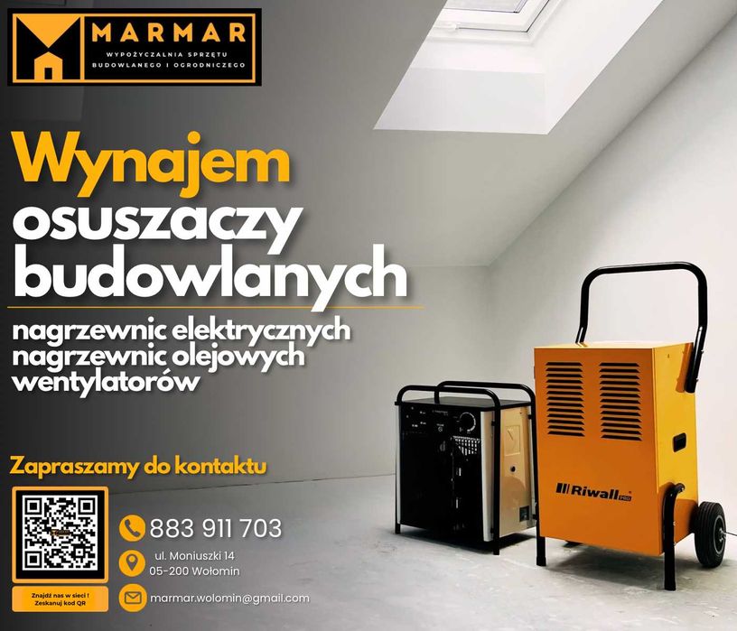 Osuszacz powietrza/budowlany/przemysłowy ! WYNAJEM,WYPOŻYCZALNIA !
