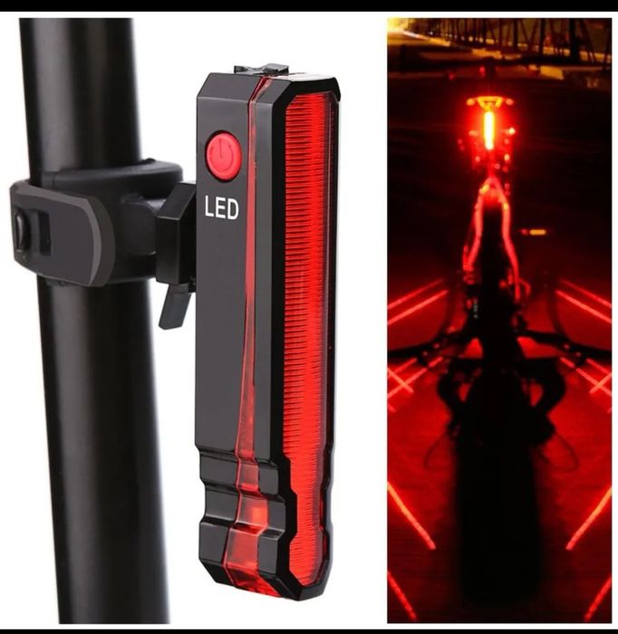 LEADBIKE LD51 światło tylne roweru Laserowa łapka ostrzegawcza