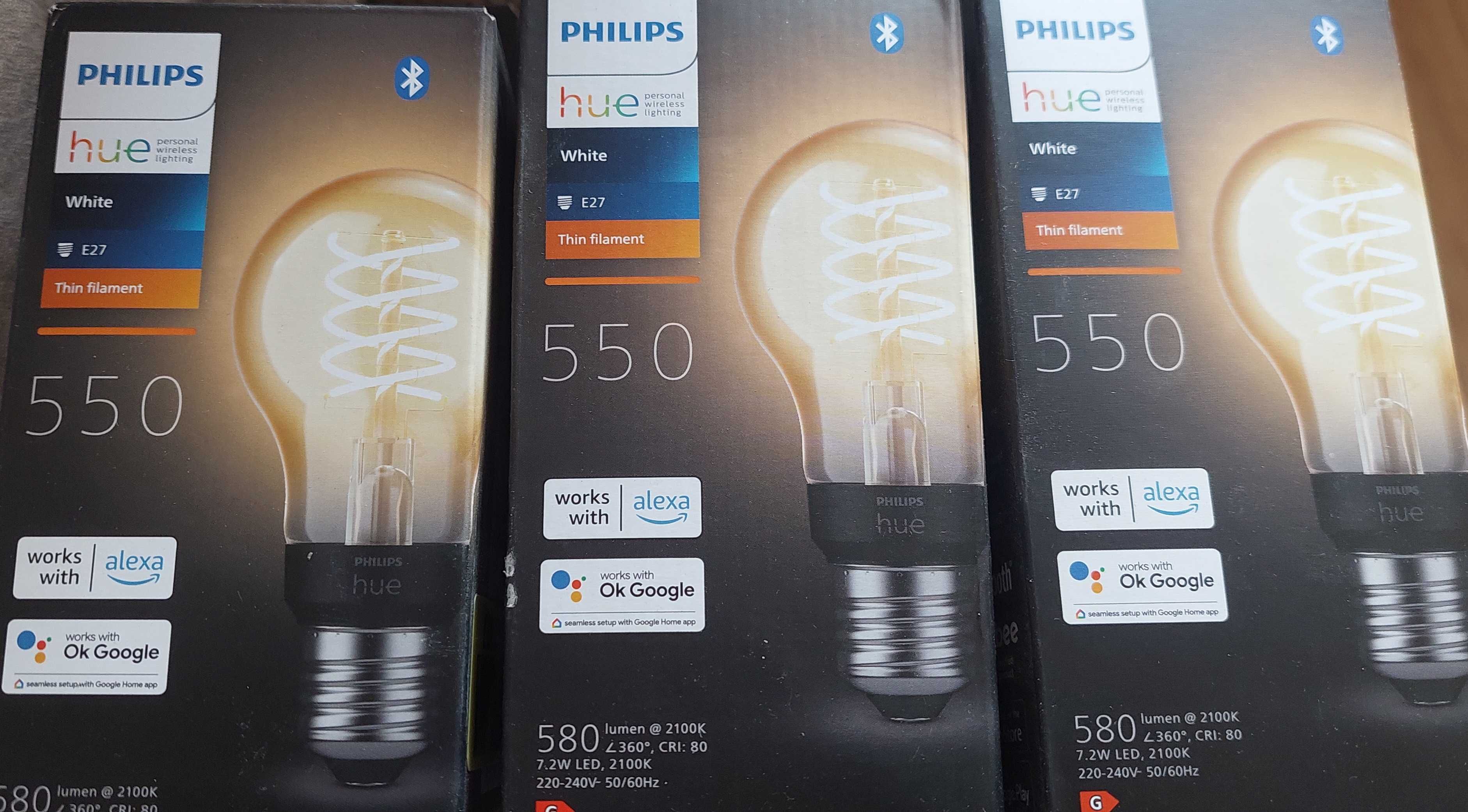 Żarówki philips hue white e27, 550 kula