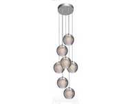 Lampa 7 szklanych kul 10cm Led glamour