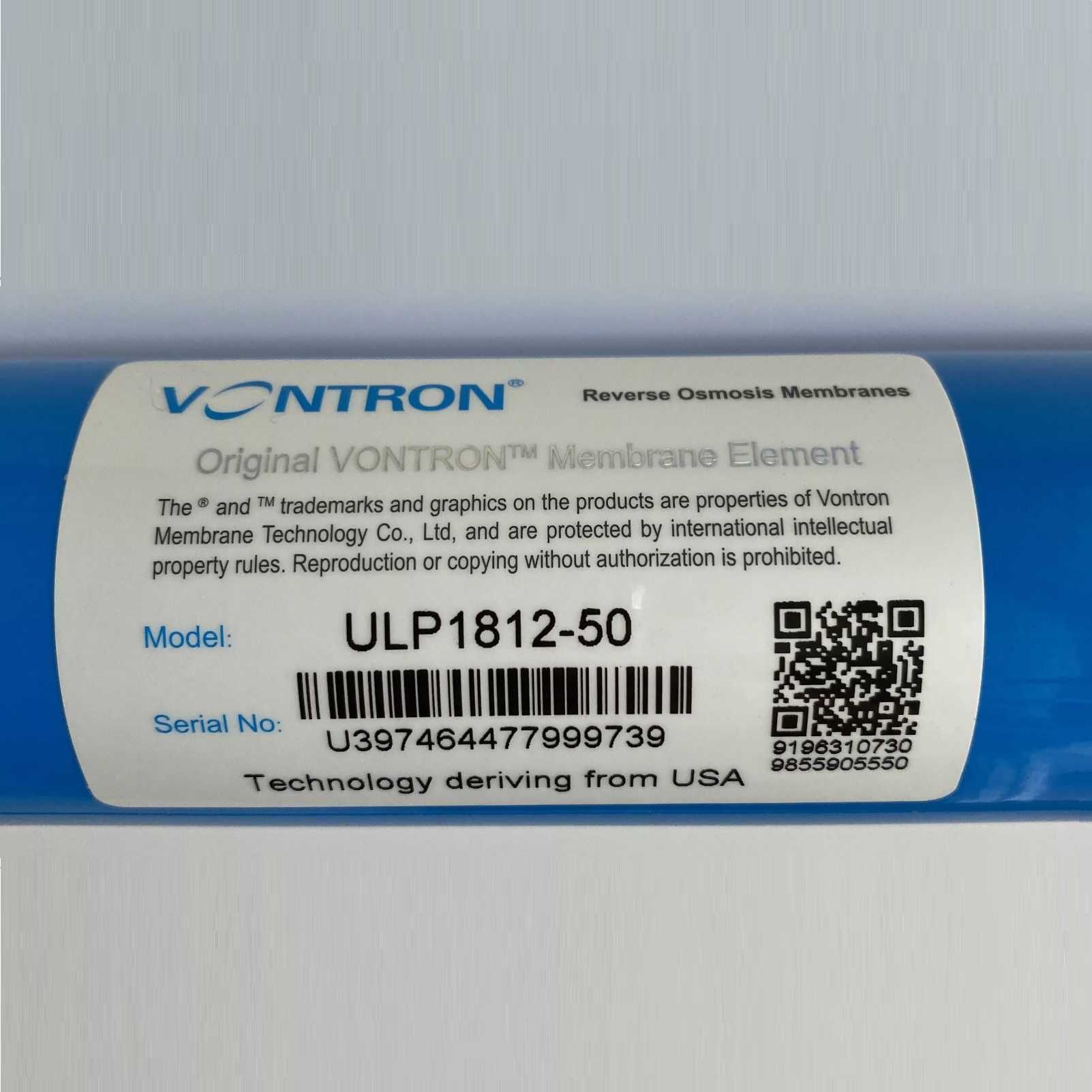 Мембрана Vontron ULP 1812-50 для обратного осмоса.
