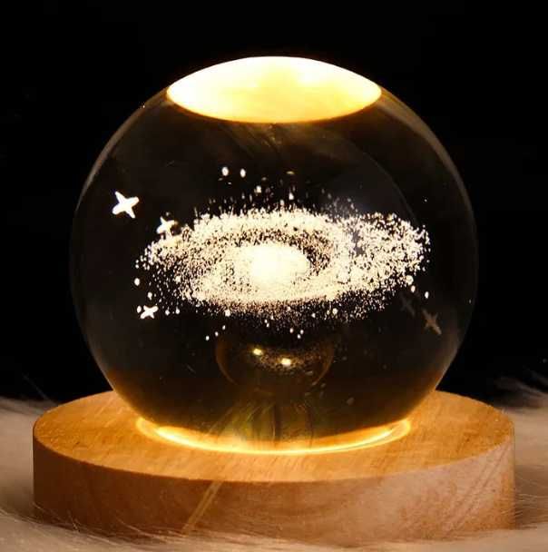 Lâmpada de Cristal com Gravação Do espaço Abajur 3D NOVO ENVIO GRÁTIS
