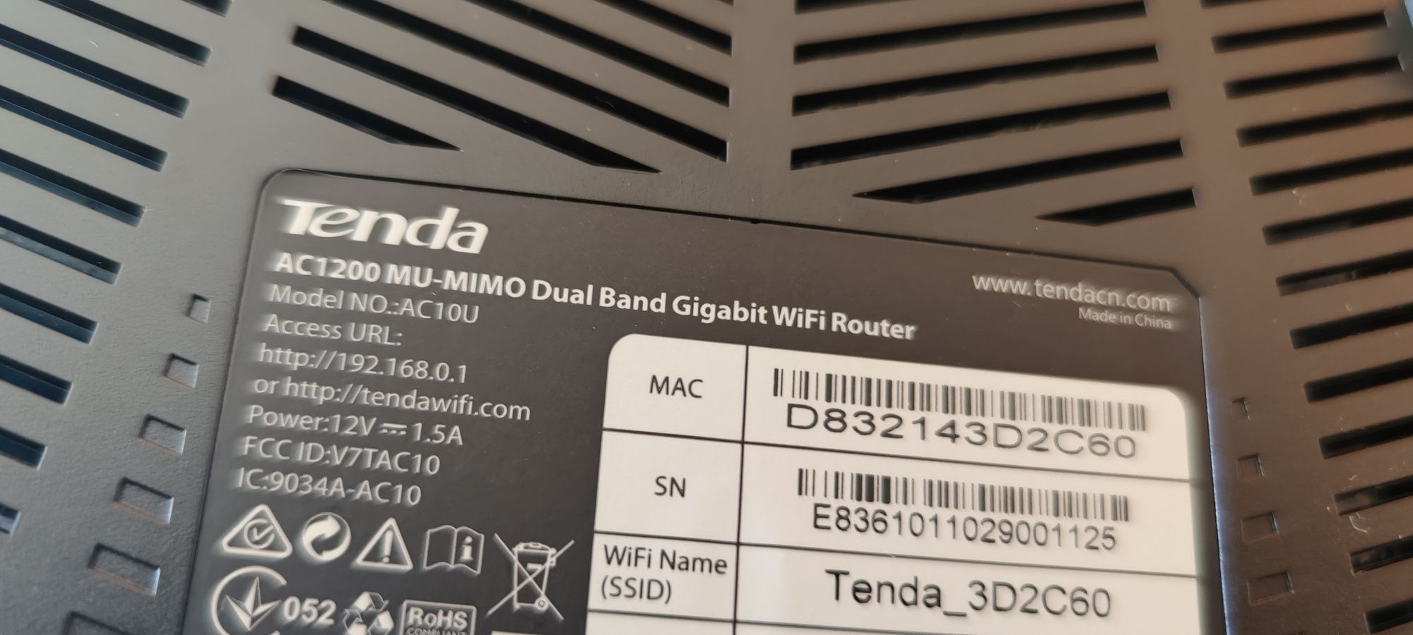 Tenda AC10U Smart Dual Band Gigabit Router WiFi AC1200