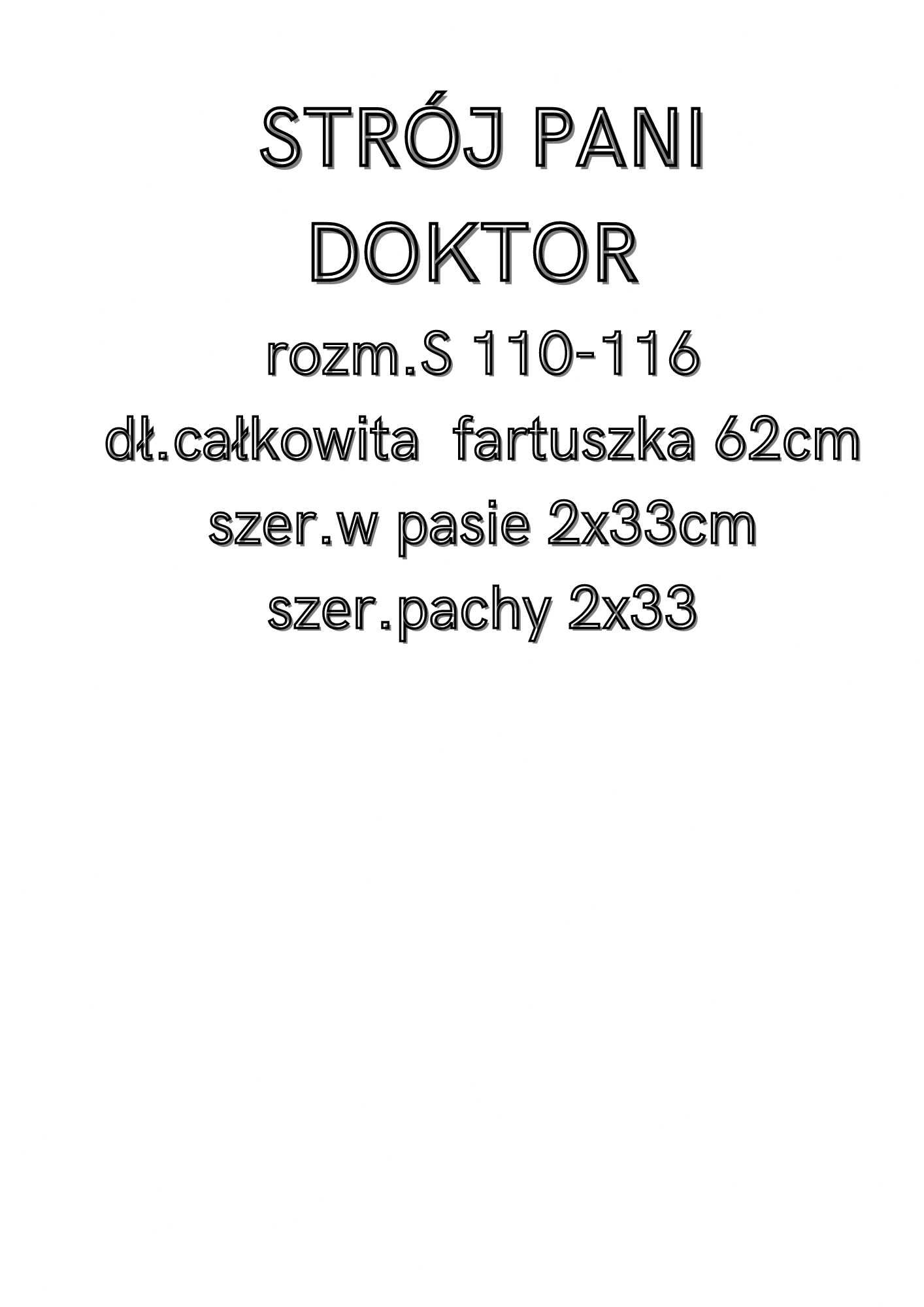 Strój lekarki pani doktor