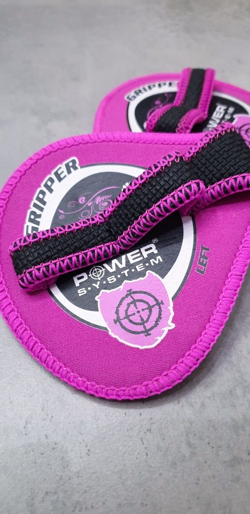 power system gym gripper pads różowe S martwy ciąg ciężar ochraniacze