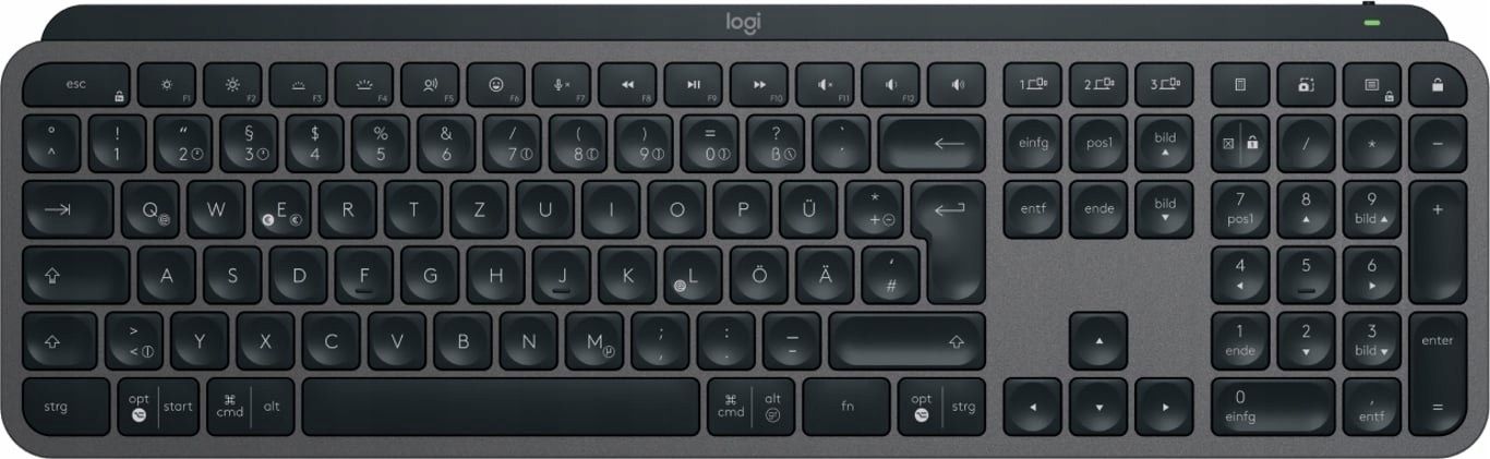 klawiatura logitech mx keys s bezprzewodowa grafitowa qwertz de opis