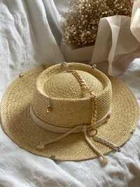 Солом’яний капелюх Федора Гамблер Літній капелюх з ланцюжком