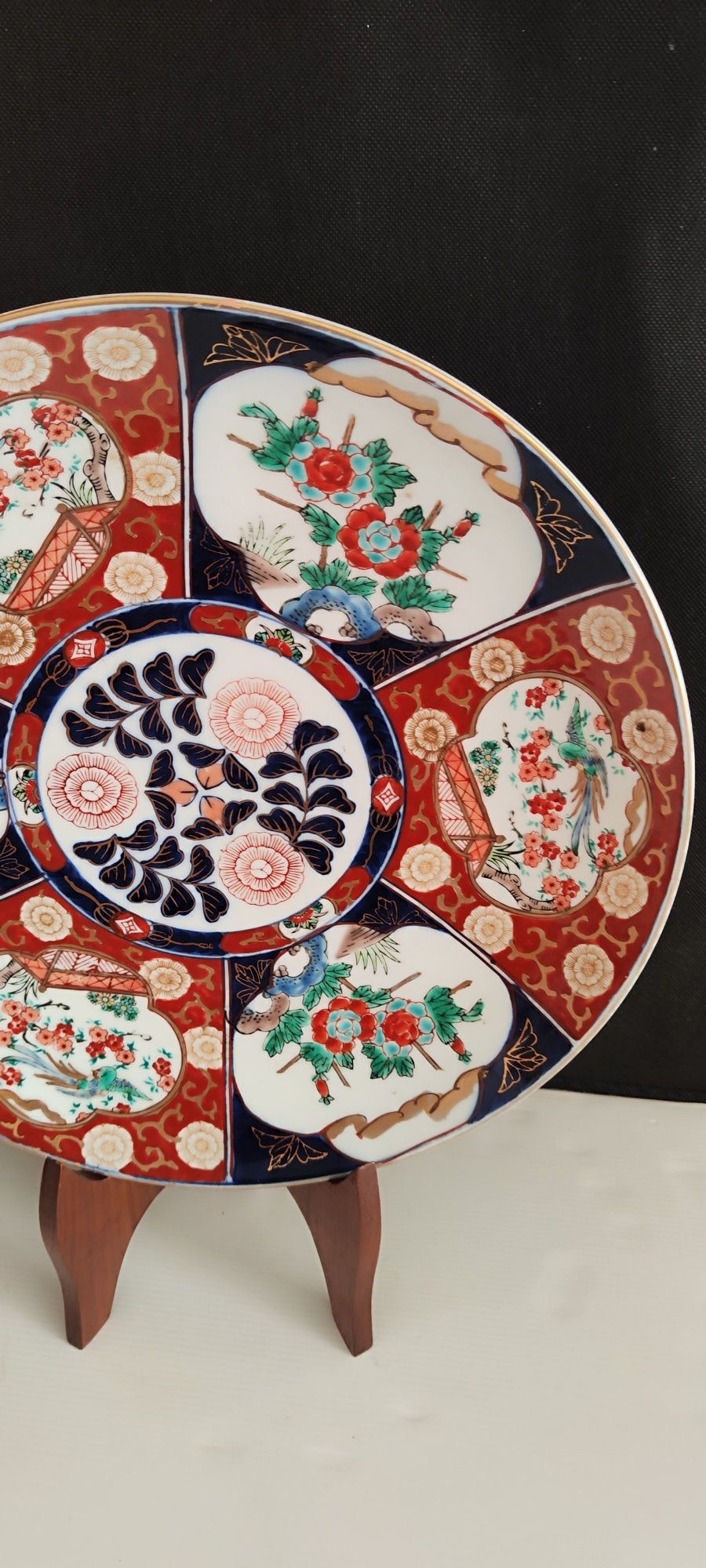 Prato Japonês com decoração policromada imari sec XIX/XX
