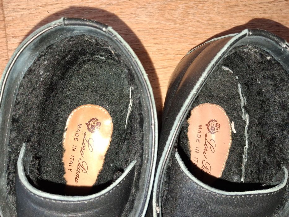 Лофери черевики туфлі Loro Piana 43 розмір Італія шкіра чорний чоловіч