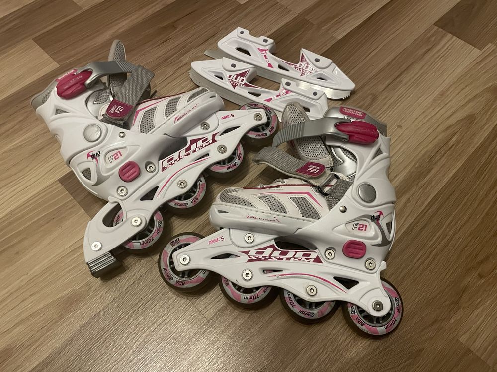 Rolki Łyżwy 2 w 1 Tempish F21 Duo Lady Rozmiar regulowany 33-36