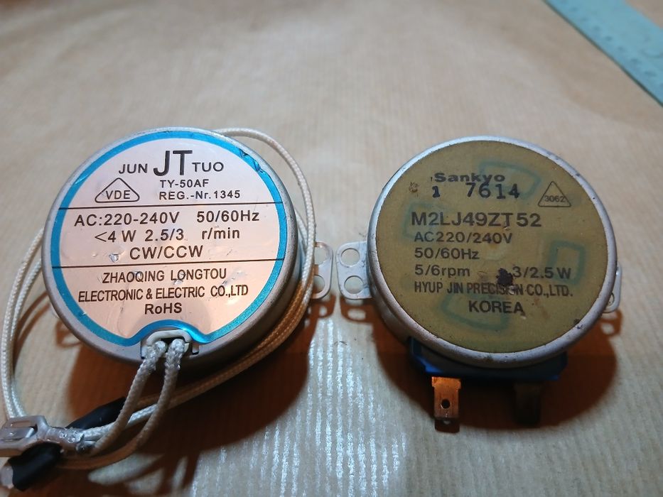 Wolnoobrotowy silniczki 230V