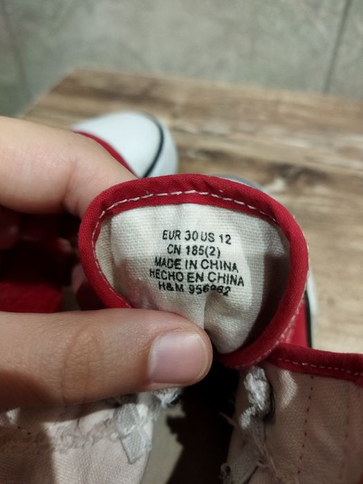 Кеди H&M 29-30 р. червоні кеды кросівки