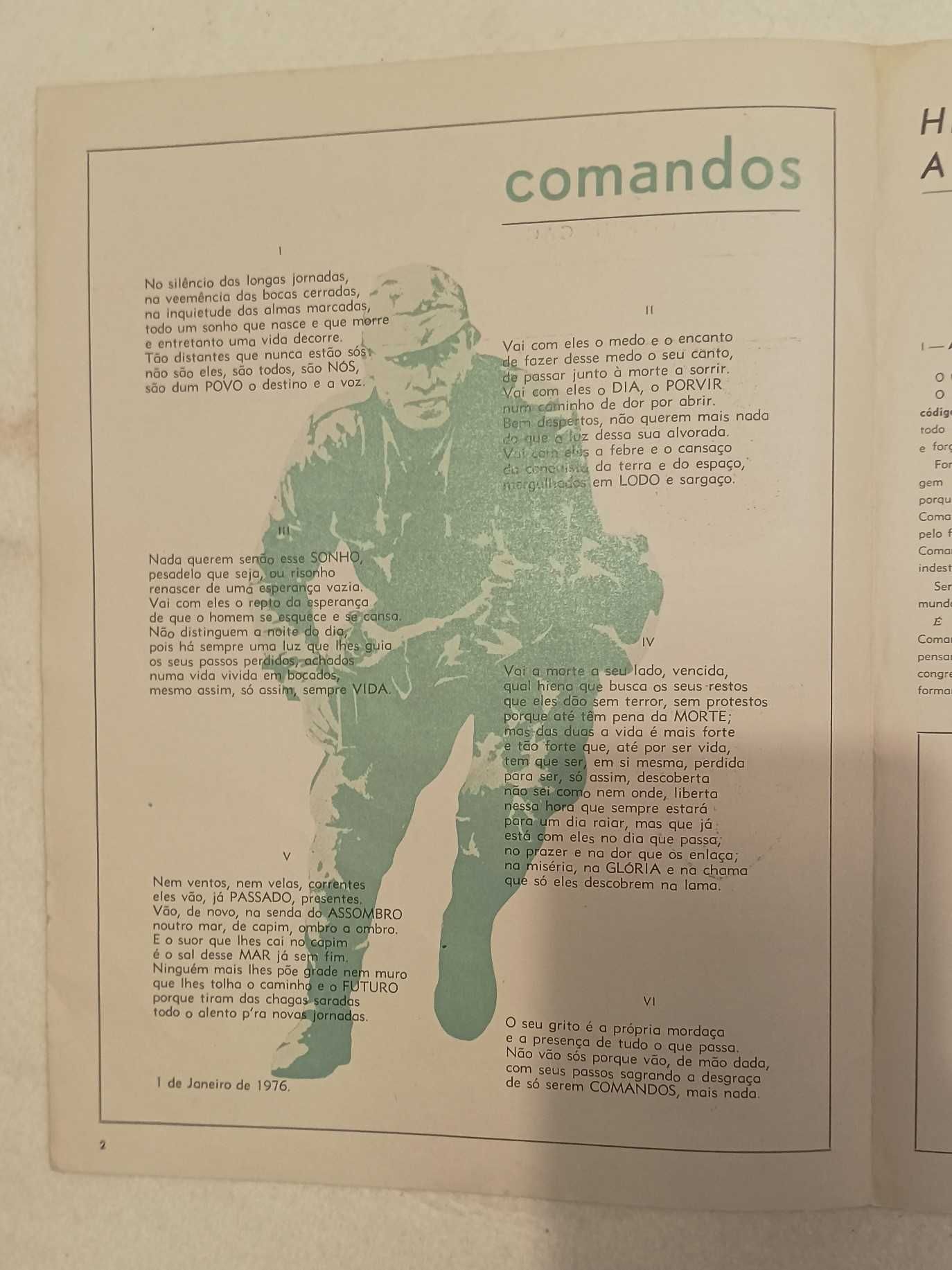 Nº 0 Revista Mama Sume, 7/2/1976 * Associação de Comandos * Exercito