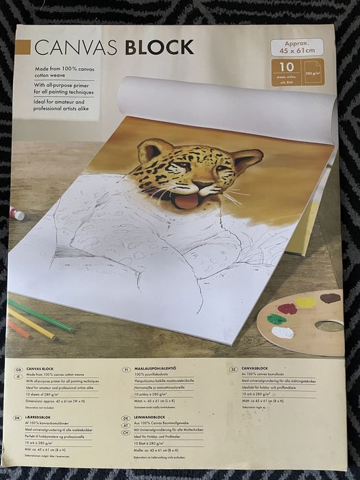Bloco de canvas para pintar (grande)