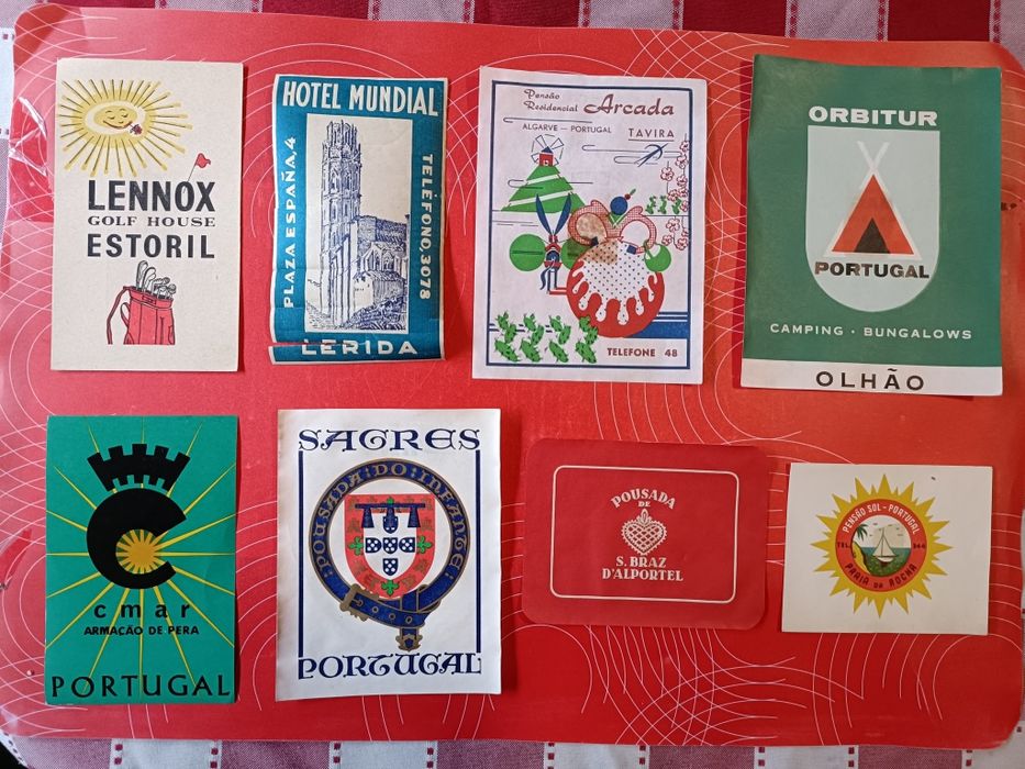 Etiquetas de Hotel antigas