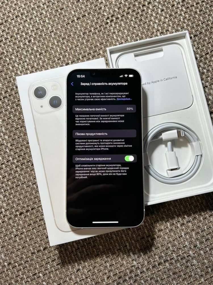 iPhone 13 white 128 gb neverlock айфон 13 білий неверлок 128 гб