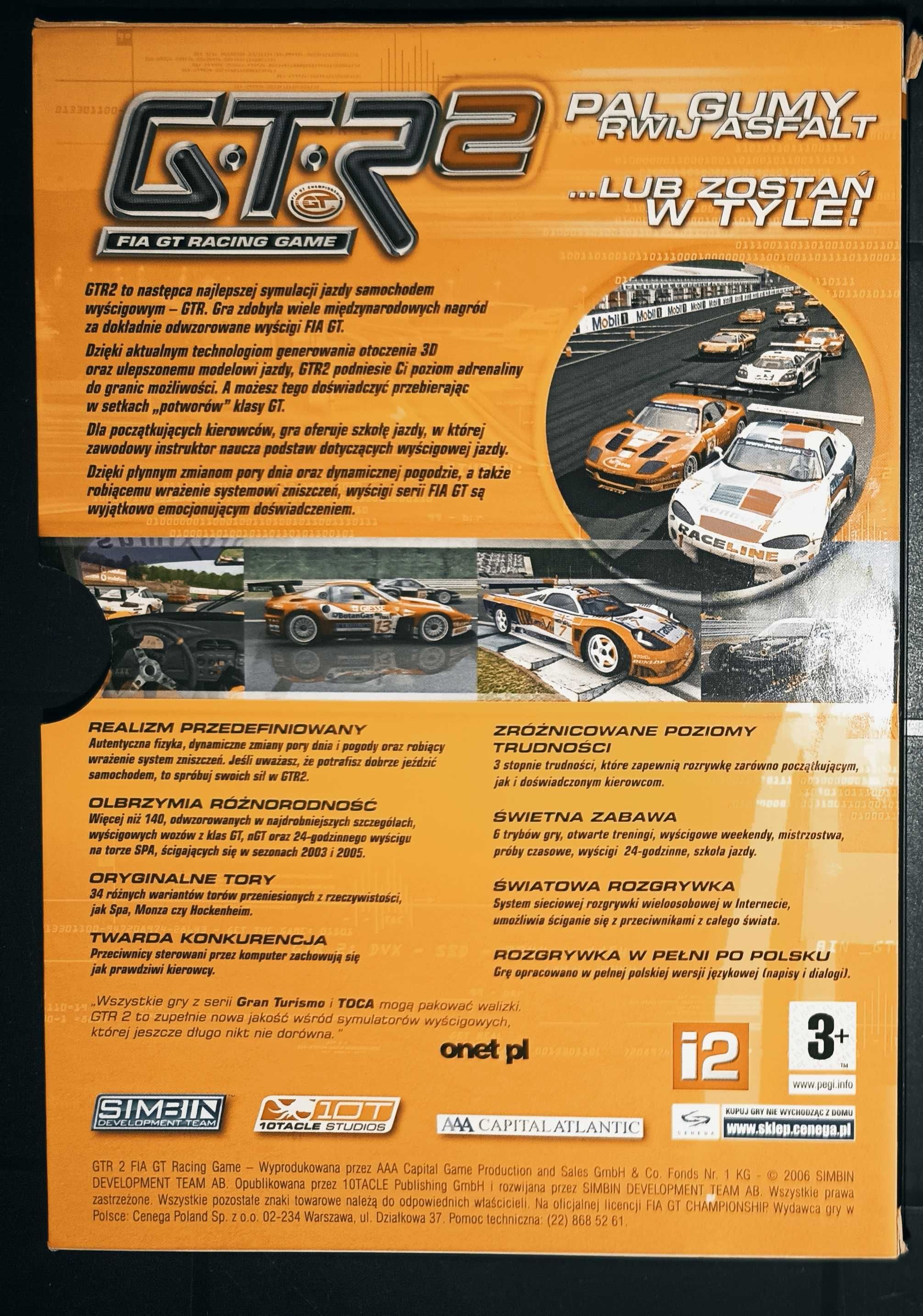 wyścigi GTR 2 FIA GT Racing Game  Cenega Simbin PC DVD BOX 2006
