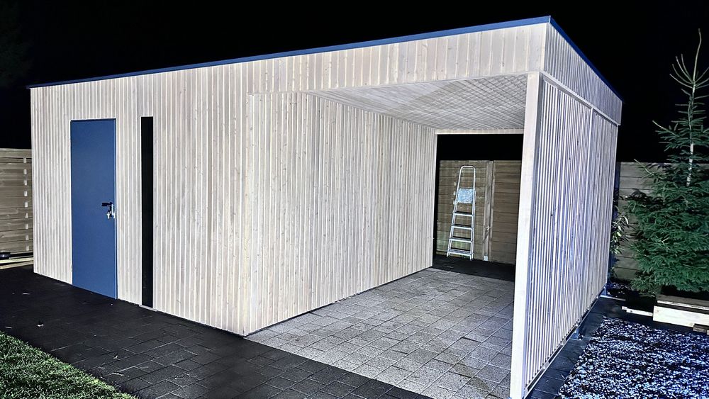 Domek narzędziowy z altaną Modrzew Syberyjski