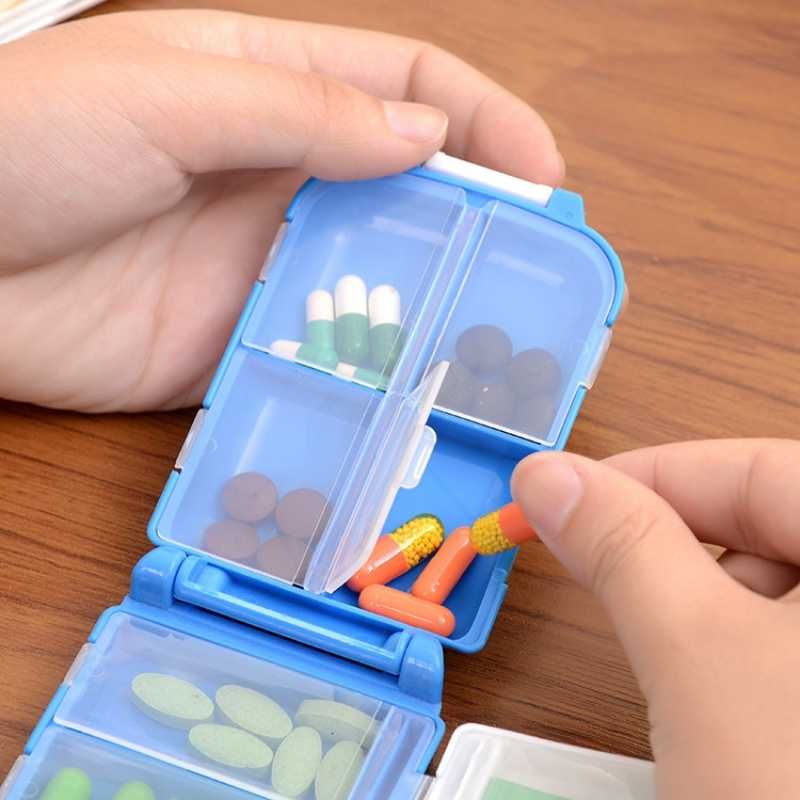 Портативная/компактная таблетница/контейнер-органайзер для таблеток