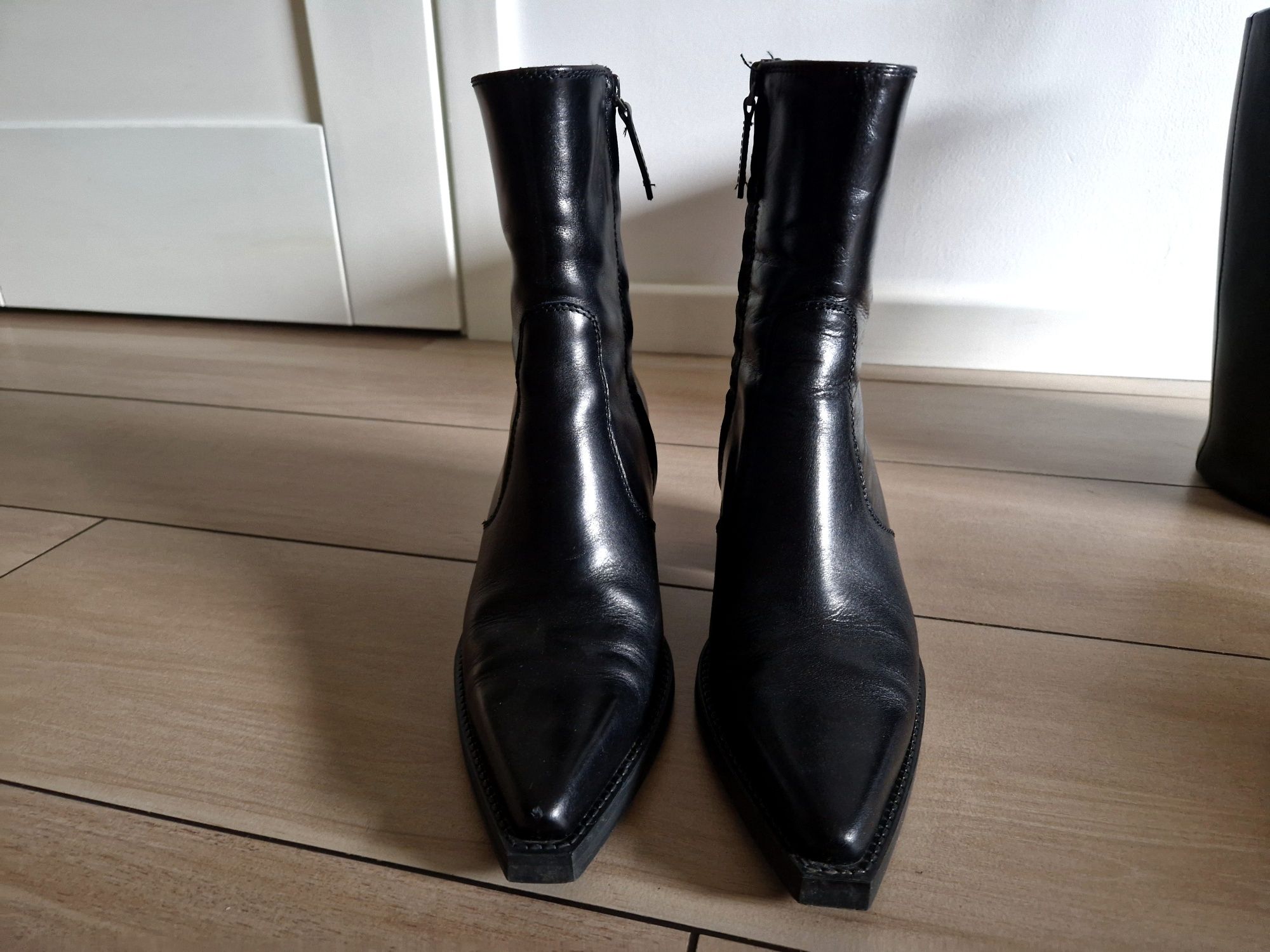 Massimo Dutti  r 38 botki i torebka skóra