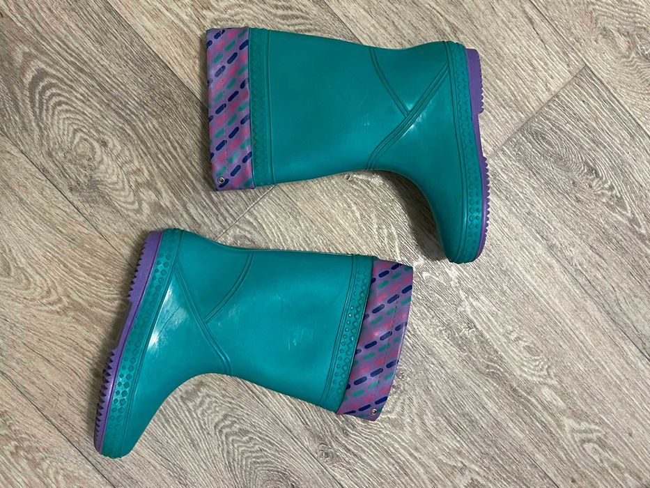 Сапоги резиновые зеленые сапожки детские Италия Р 33/34 ст.20,5-22