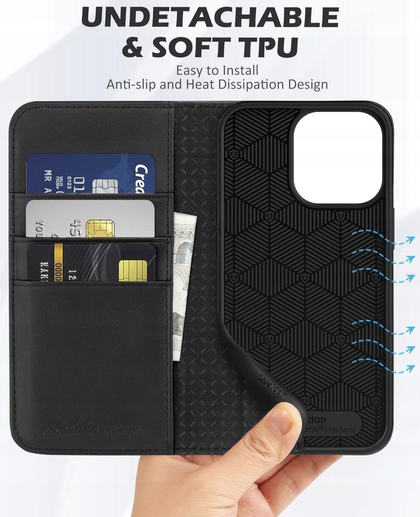 Etui z klapką Shieldon do Apple iPhone 13 Pro Max
