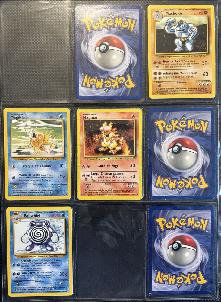 Cartas Pokemon Base Set portugues