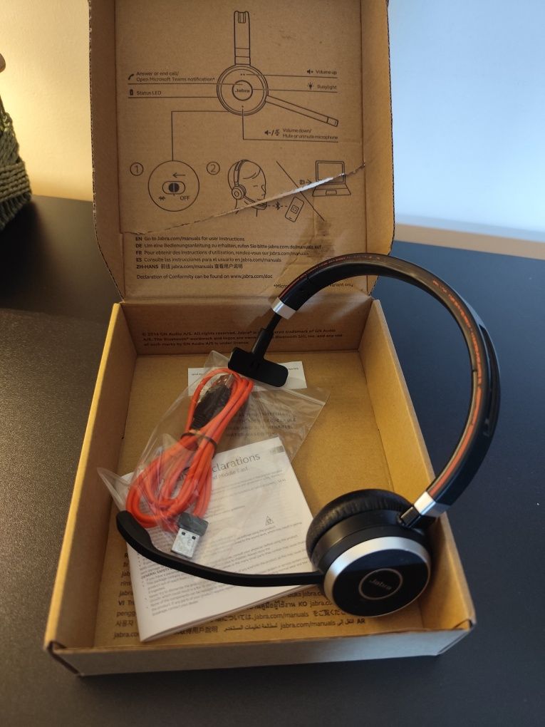 Jabra Evolve 65 MONO bluetooth bezprzewodowy zestaw słuchawkowy