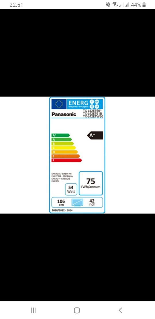 TV LED Panasonic 42 L42ET60E 600Hz LCD LED