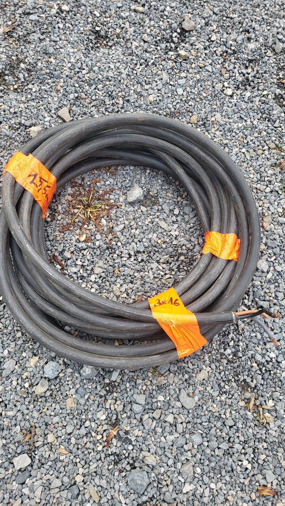 Kabel ziemny YKY 3x16 15m i 9m