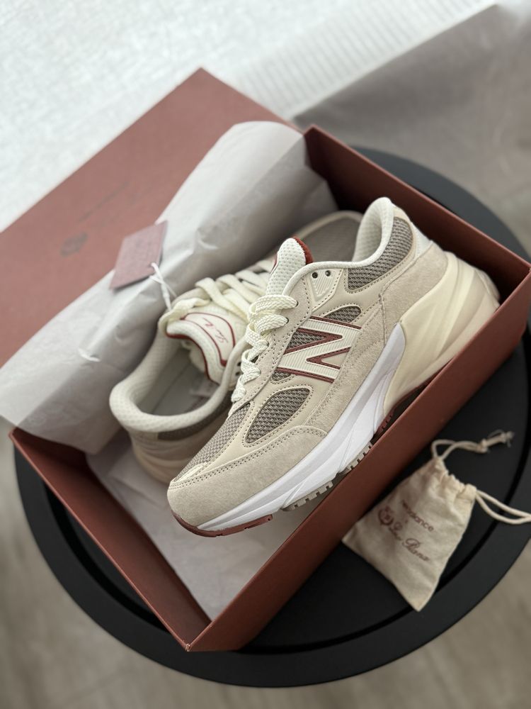 New Balane 990v6 x Loro Piana Raw Cashew кеди кроссовки кросівки жіноч