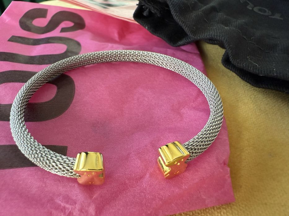 NOWA oryginalna bransoletka Tous Mesh ze złotymi misiami