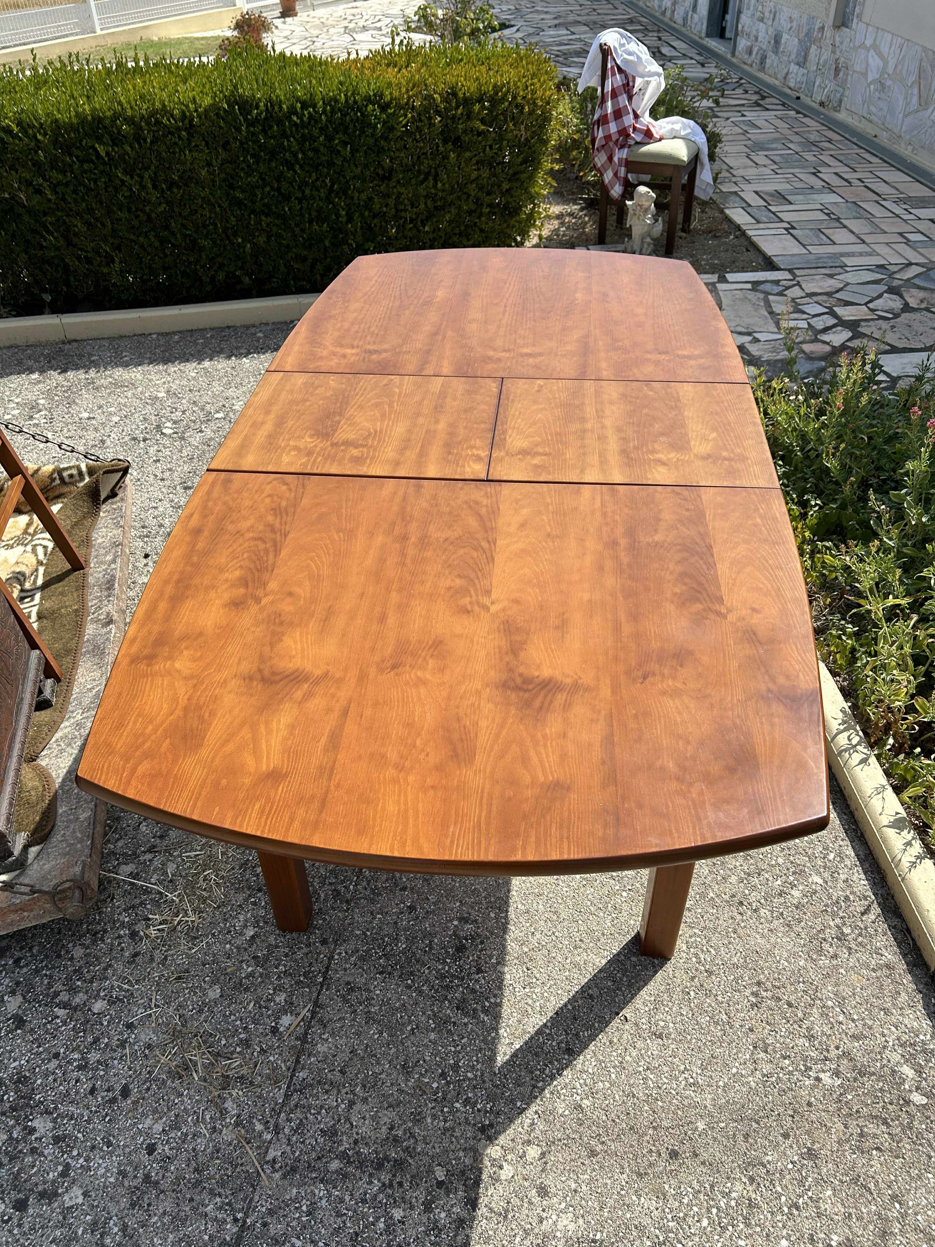 Mesa de jantar extensível com 6 cadeiras