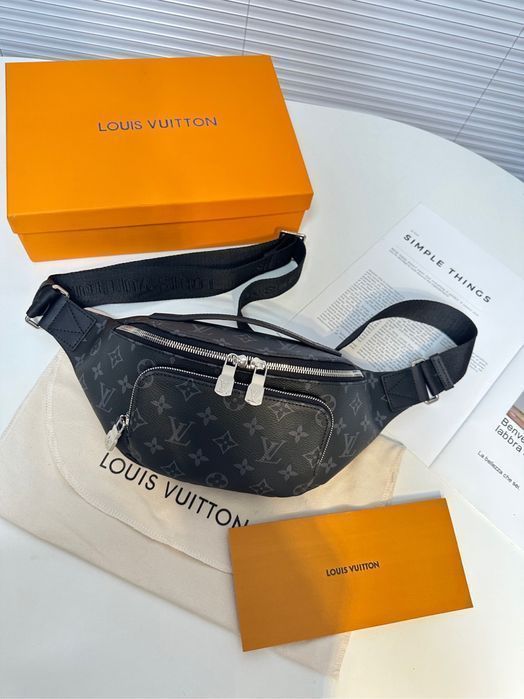 Бананка Louis Vuitton rush сумка мужская кожаная