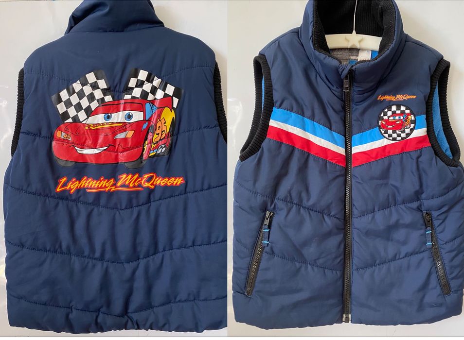 HM Kamizelka, bezrękawnik puffer ZYGZAK MCQUEEN ROZMIAR 128