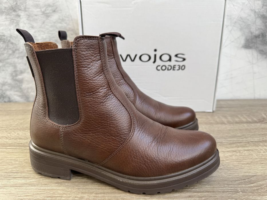 Brązowe ocieplane sztyblety ze skóry licowej, jak nowe!