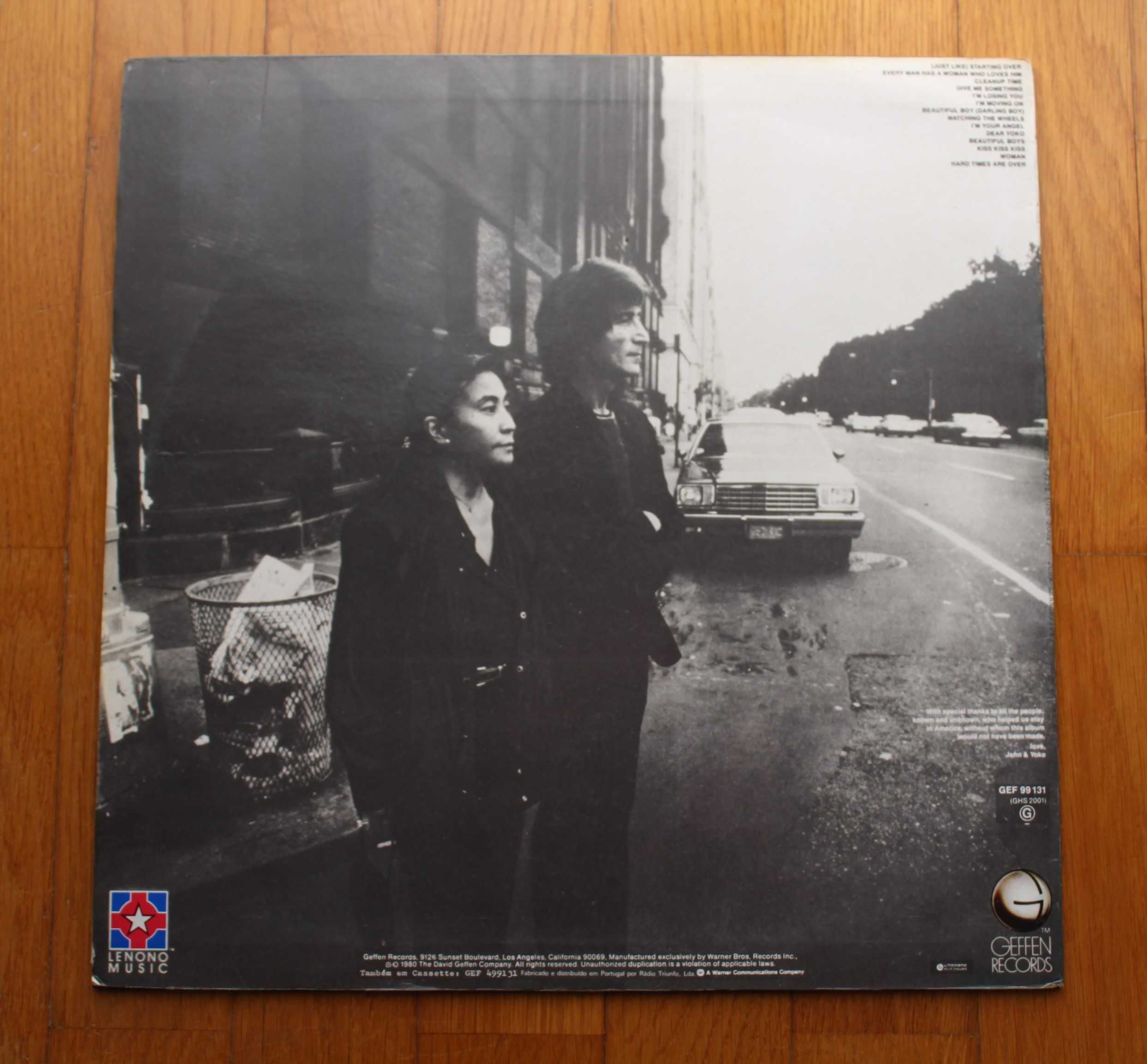 Capa do disco de vinil "Double Fantasy" - John Lennon / Yoko Ono