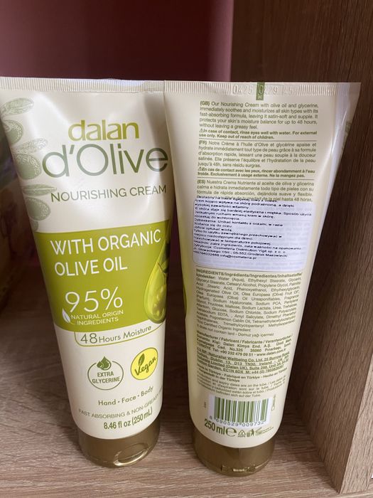Dalan d'Olive odżywczy krem w tubce 95% naturalnych składników 250ml