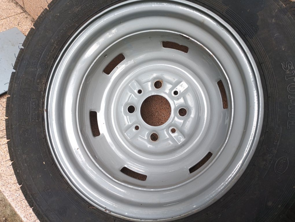 Koło Fiat 126p ,Maluch Nowe , 135 SR 12 felga 1998 opona 2002 Stomil