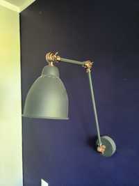 Lampa kinkiet ścienny na ścianę grafit czarna klosz do sypialni