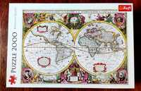 Puzzle Trefl 2000 - Mapa Ziemi, 1630, Henricus Hondius