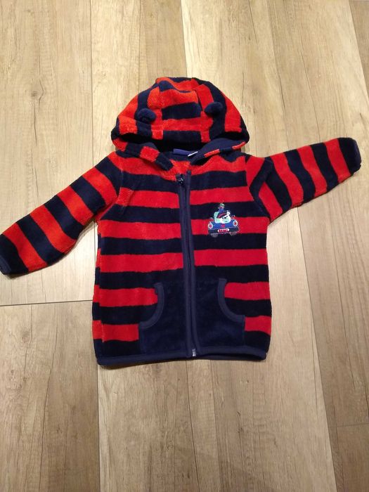Polarowa bluza z kapturem rozm. 86/92 ciepła