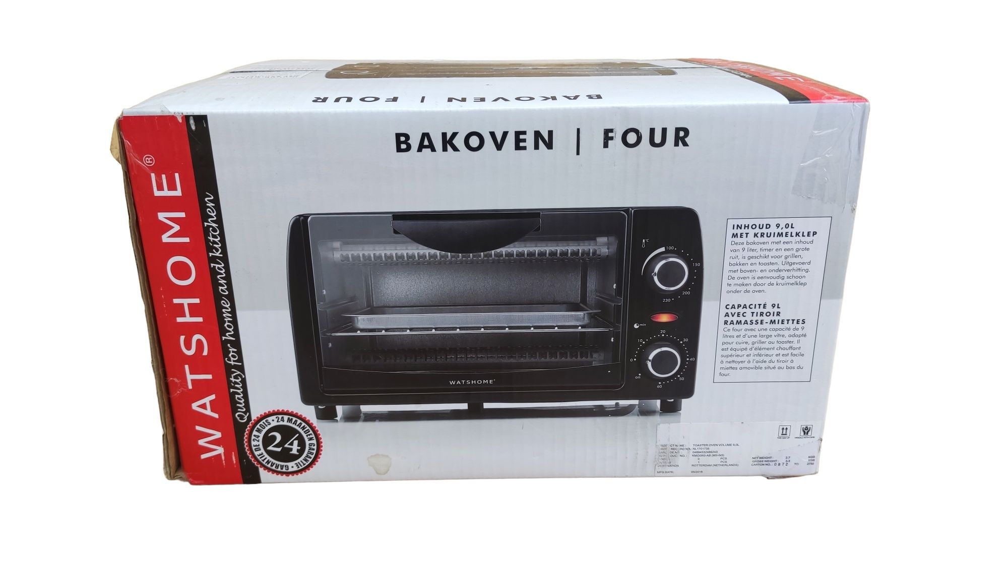 NOWY Grill Elektryczny WatsHome Bakoven Four 800w