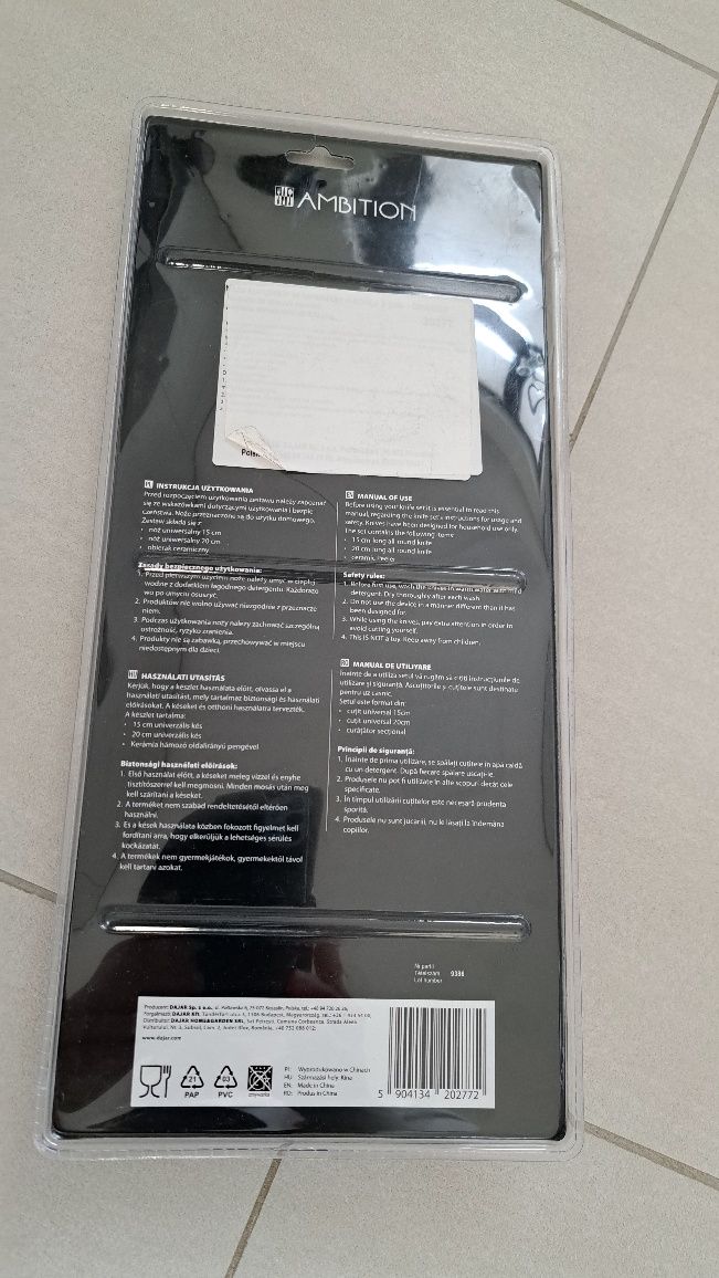 Ambition granite 3 części noże obieraczka nowe