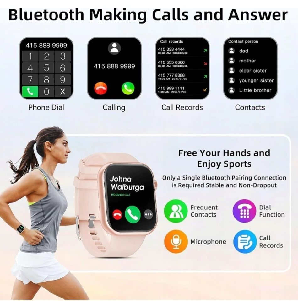 Hwagol G28 Różowy Smartwatch