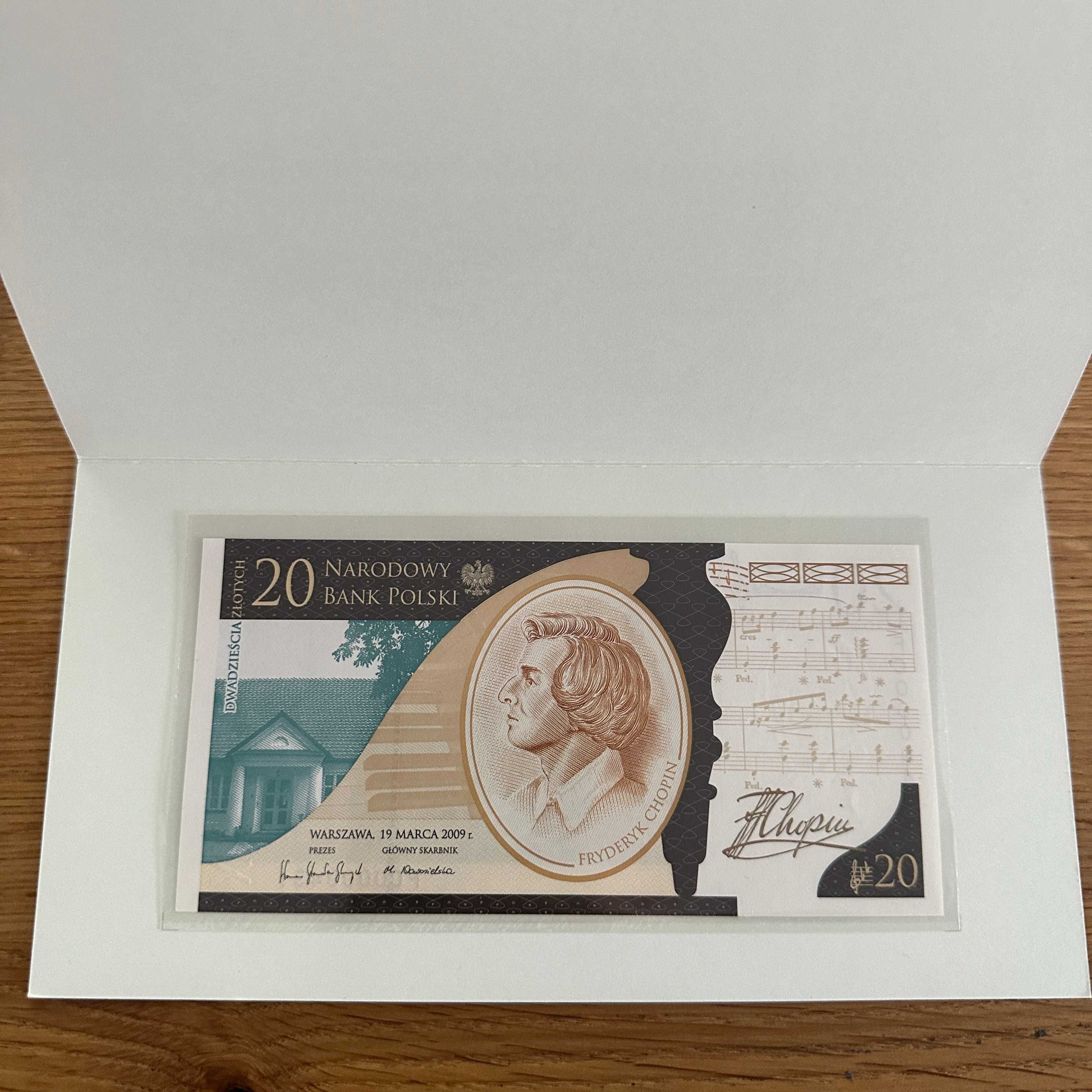 20zł Chopin nr.85 dwucyfrowy – banknot kolekcjonerski UNC
